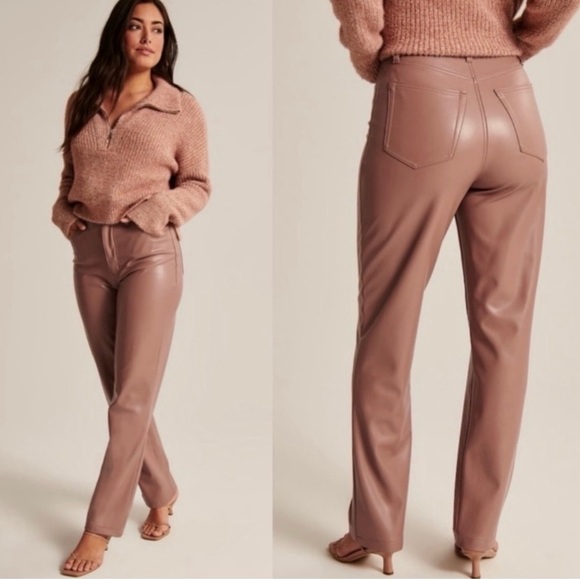 Abercrombie Curve Love Vegan Leather Pants NWT